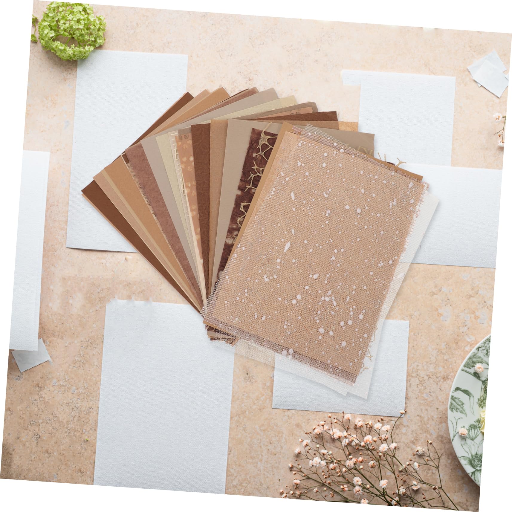 SHINEOFI 2 Series Papel Del Arte Suministros Para Álbumes De Recortes Papel Decoupage Papel De Álbum De Recortes Papel Para Manualidades Decorativo Libro De Recuerdos Chocolate 30 Hojas*2