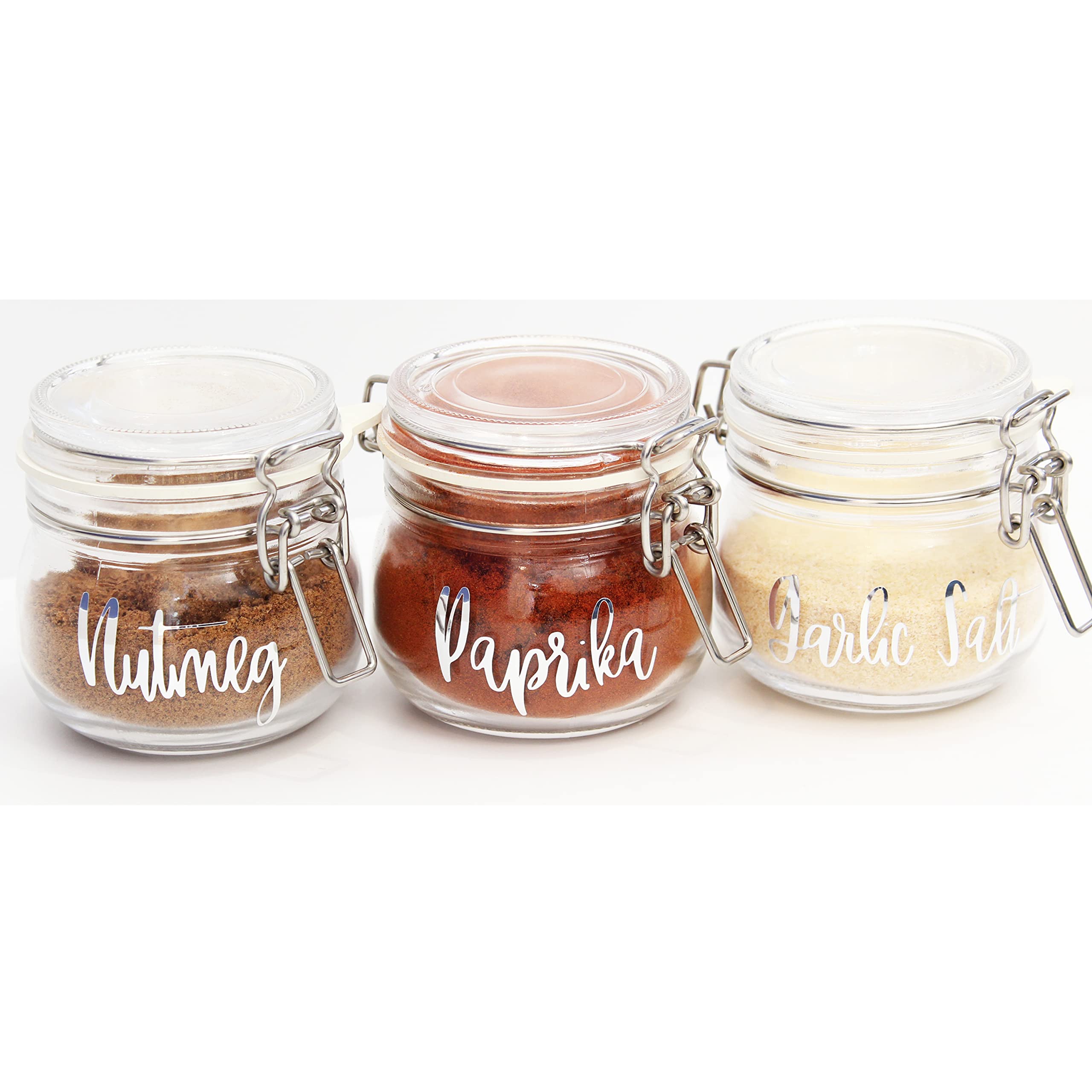 BS 10 x Custom Personalised CHROME Home Organisation Name Labels Stickers | SPICE JARS | 30MM HEIGHT | Custom Edit | Hinch | ROSE GOLD, COPPER | Upto 10 characters