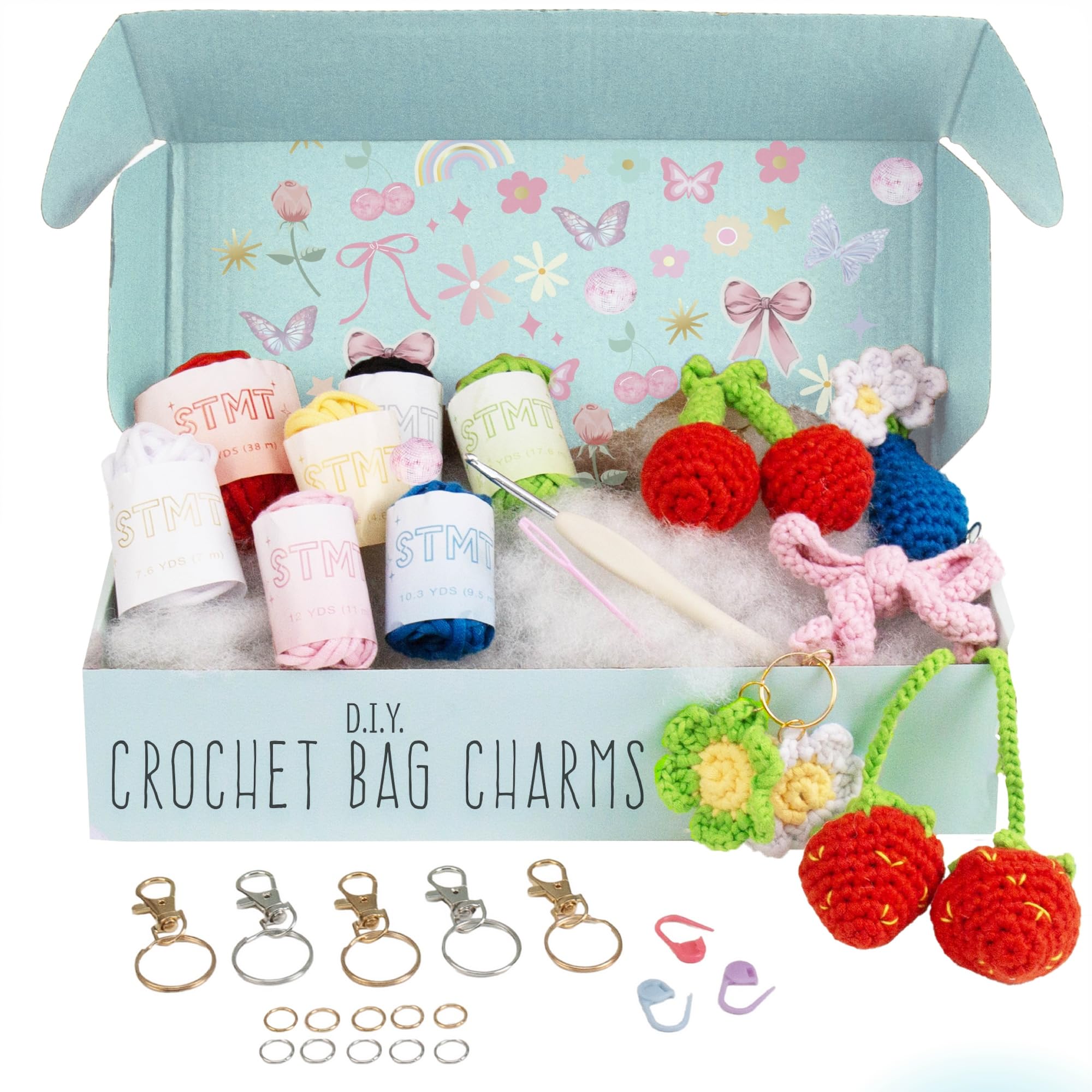 ハンドメイドスタイ　うさみみポシェット　Yu&Rinchan Amazon.com: STMT D.I.Y. Crochet Bag Charms, Creates 7+ Keychains