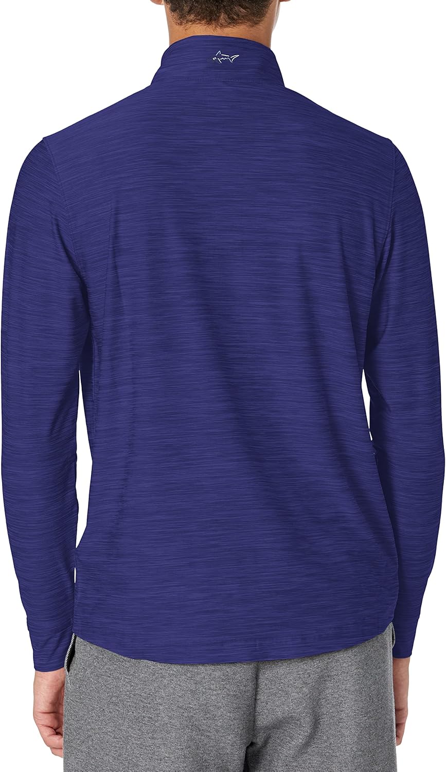 Greg Norman Men's L/S Heathered 1/4-zip Mock