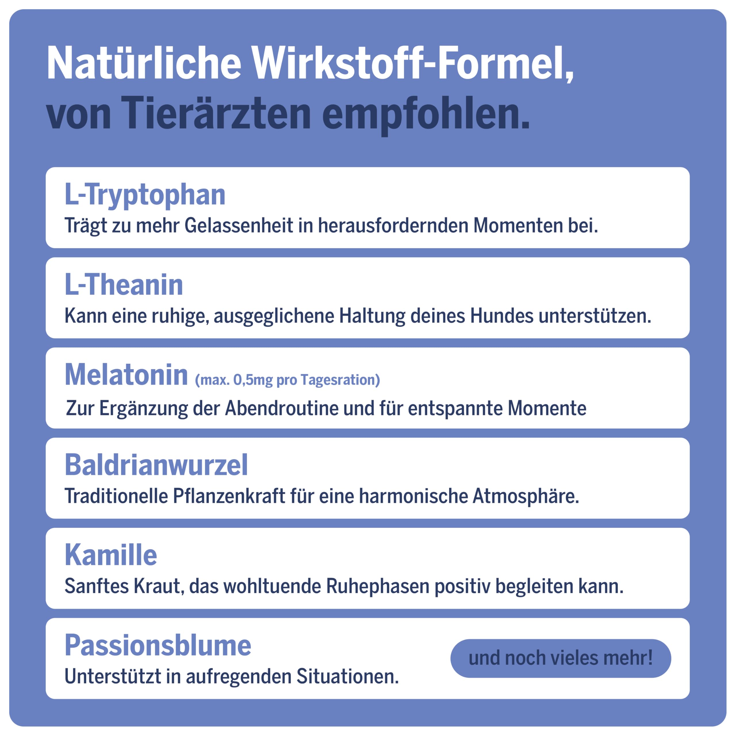 Seelenruh - Beruhigung Hunde Snacks mit L-Tryptophan, L-Theanin, Baldrian & Melatonin - Entspannungs-Snacks für Ruhe & Entspannung - Alternative zu Beruhigungsmittel für Hunde 100 Stück