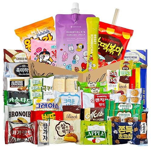 Journey of Asia Seris Choice KOREAN Snack Box by Seconde Nature 20 Count Individual Wrapped Packs of Coffee Snacks Chips Cookies Noodle and Drink disponible en Yaxa Colombia