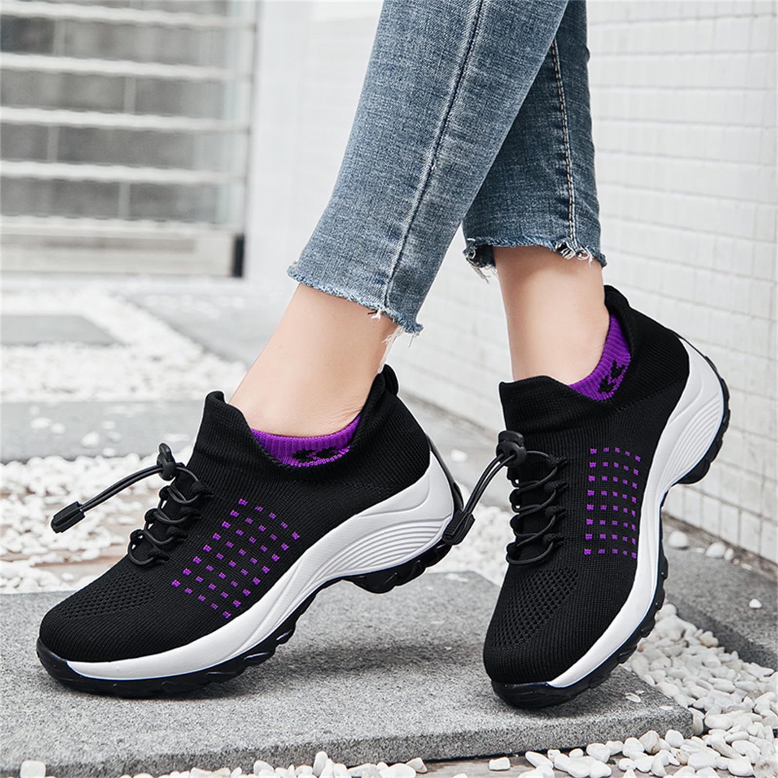 MEIION ErgoFlex Komfort Schuhe Damen Laufschuhe Atmungsaktive Trainer für Outdoor und Fitness Sportliche Sneakers für Komfort und Stabilität