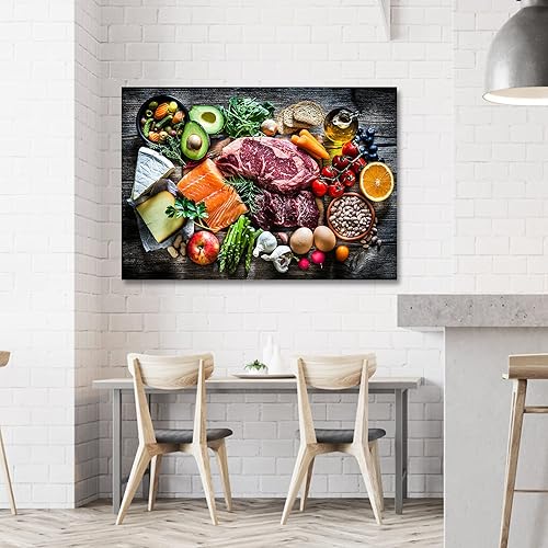 Vista 45 de Arte de decoración de pared para comedor, cocina, cocina, comedor, especias, verduras, cocina, comedor, decoración de pared, pintura artística