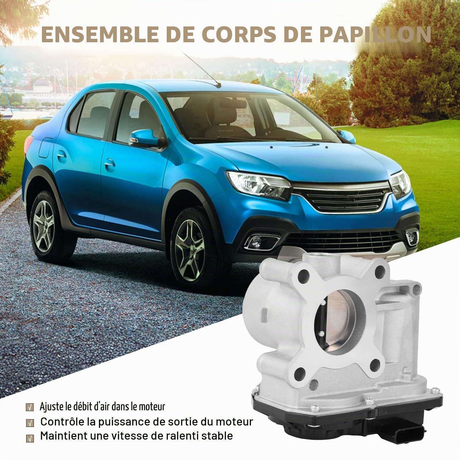 Corps de papillon, papillon des gaz pour Sandero, Clio II III, Kangoo, Logan II, Twingo II, Symbol/Thalia II, numéro de pièce 8200568712, 8200285017, 8200284968