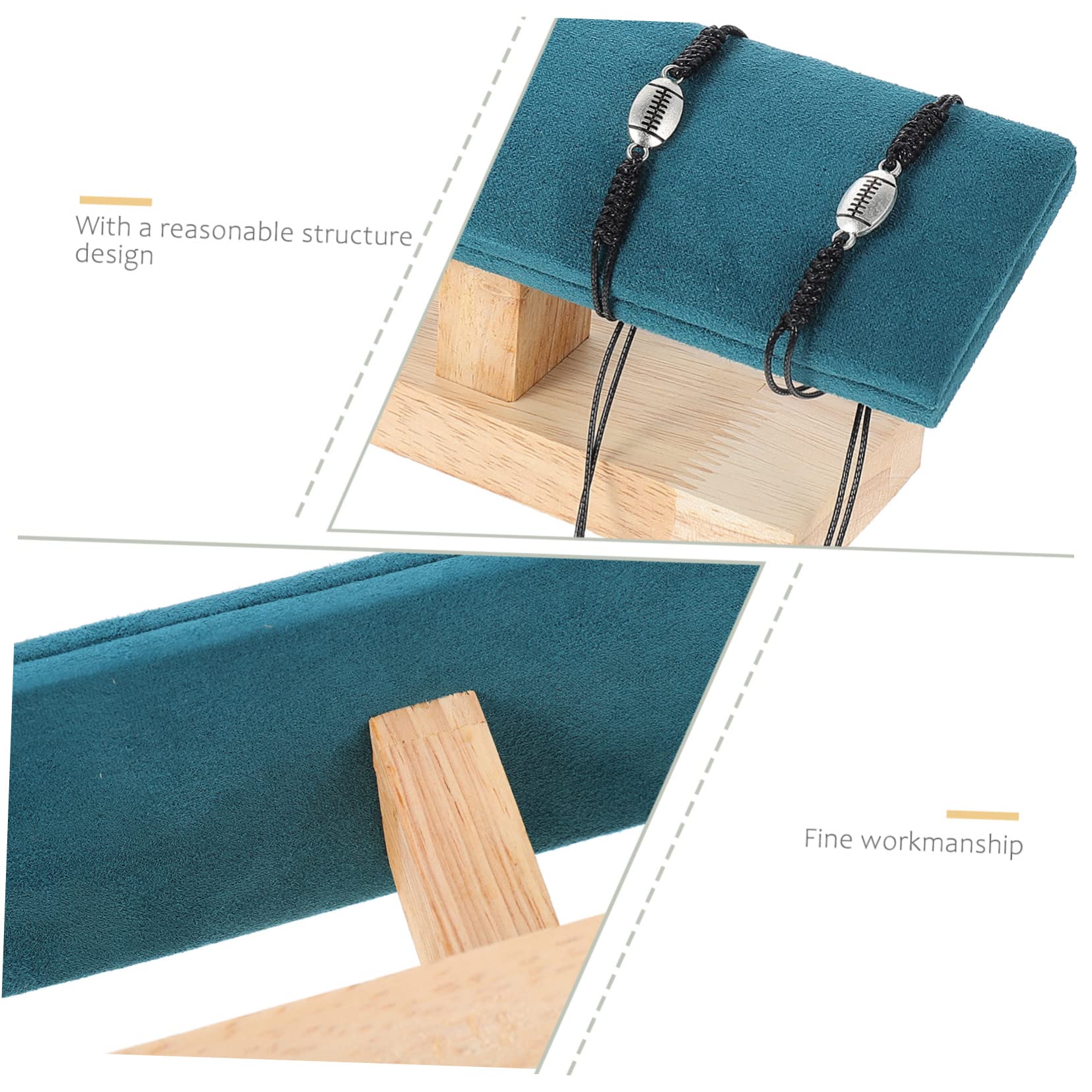Armbandhalter Tischplatte Ohrring Display Ornament Ständer Schmuck Halskette Armreif Uhren Holz Grün
