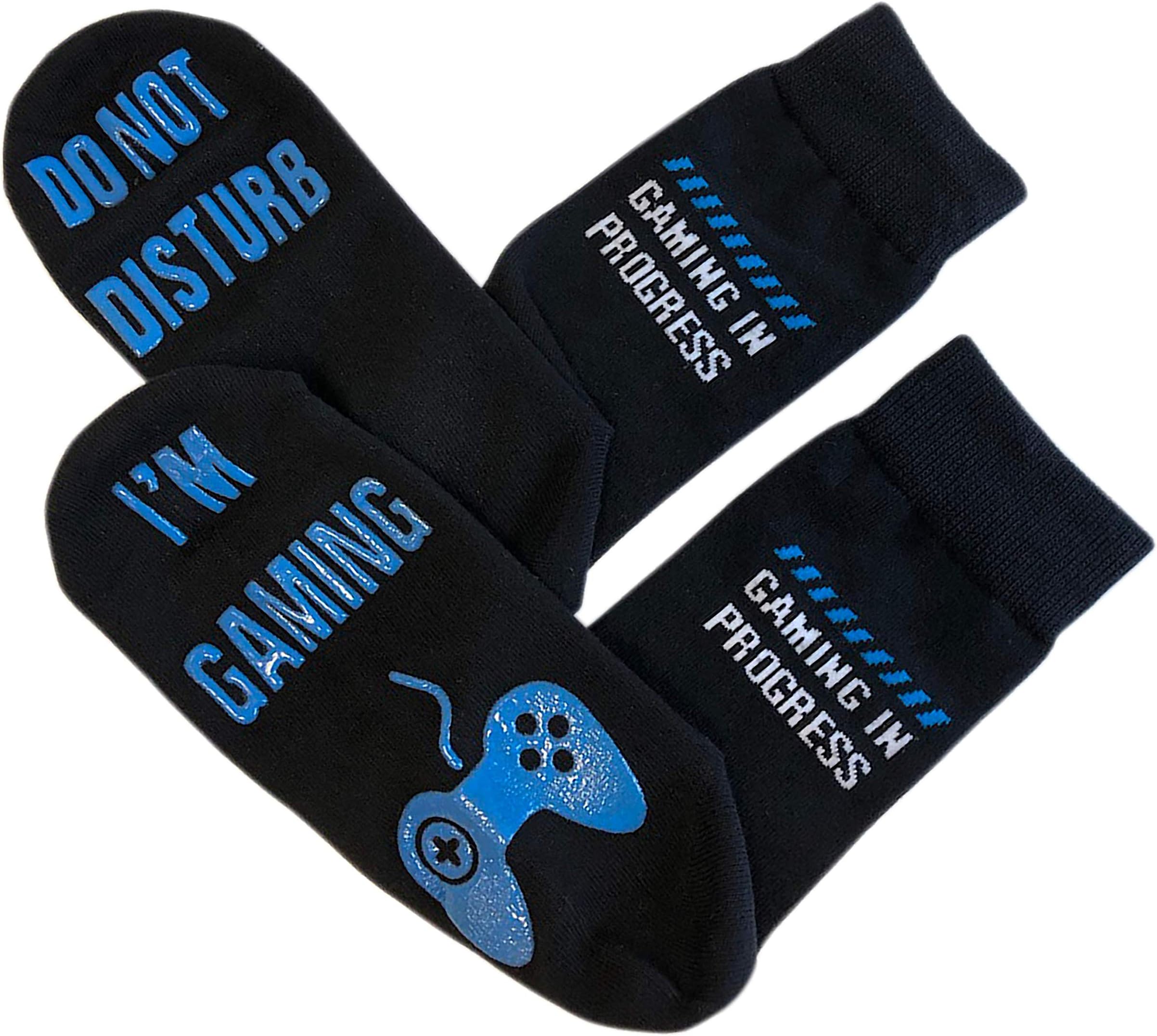 ''Do Not Disturb I'm Gaming" Funny Socks - Great Novelty Gift For Gamers Who Have Everything!