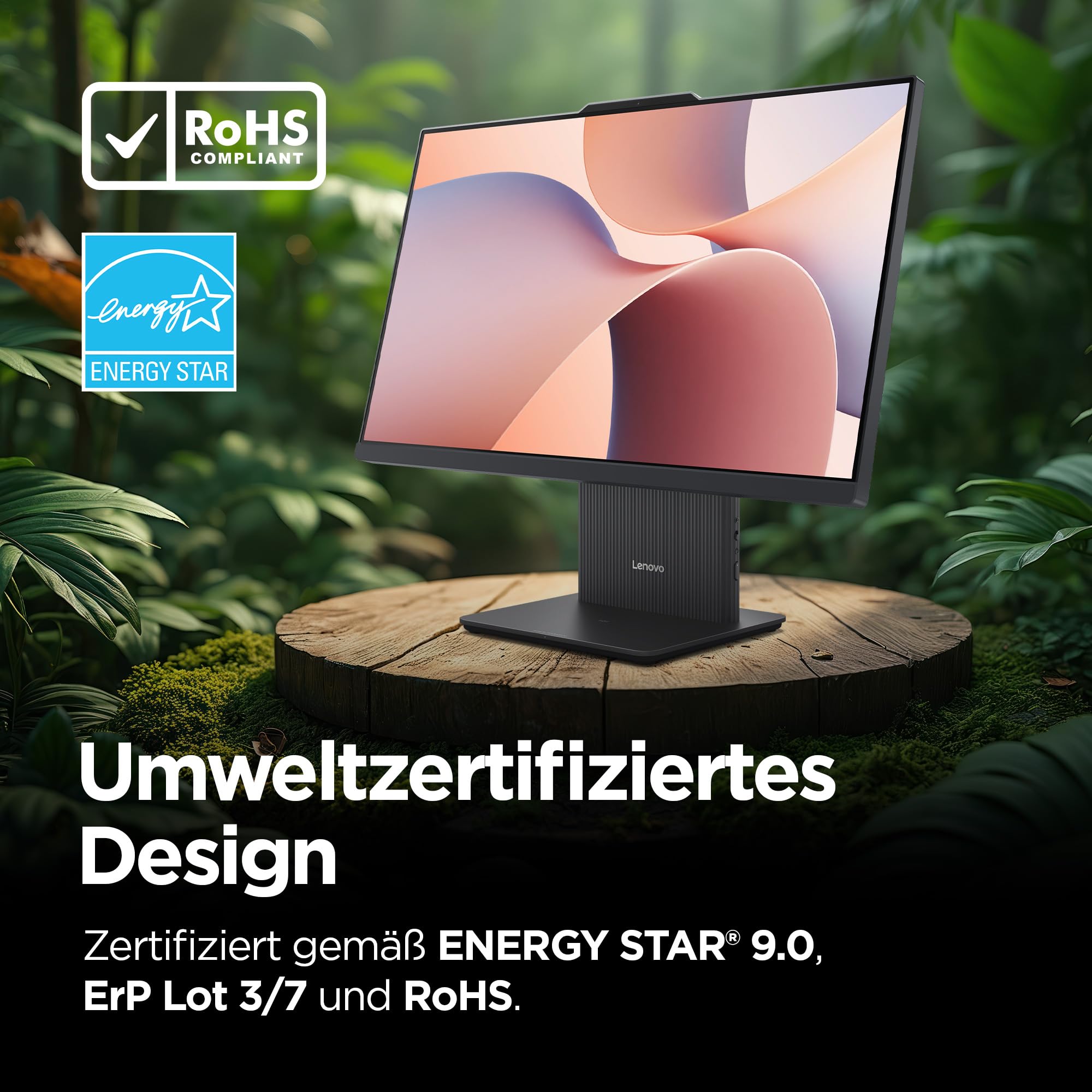 Lenovo IdeaCentre All-In-One PC | 23.8" Full HD Display | AMD Ryzen 5 220 | 16GB RAM | 1TB SSD | AMD Radeonn Grafik | Win11 | Inkl. USB Maus-Tastatur | Luna grau | 3 Monate Premium Care