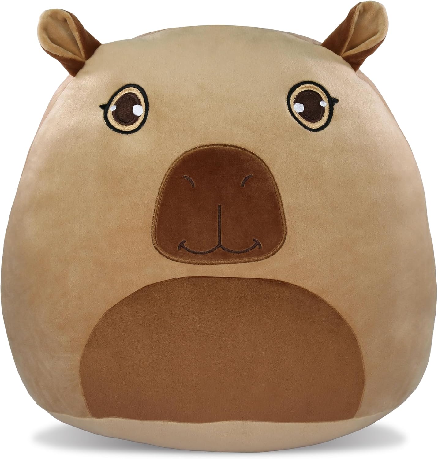 DolliBu Snug Mooshies Capybara Stuffed Animal Plush Toy - Large Cuddly Wild Life Super Squishy Soft Toys, Huggable Big Plush Animals for Girls and Boys, Cute Toy Animal Pillow for Kids - 17 inches