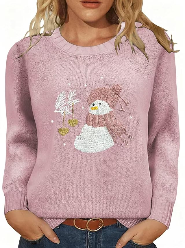 Fall Halloween Knitted Sweater for Women Winter Holiday Xmas Christmas Pullover Sweatshirt Tops