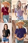 Arach&Cloz 2026 Chandails de printemps d'été femmes Puff Short Sleeve Tops Col d'équipage Pull en tricot léger Chemise robe Blouse