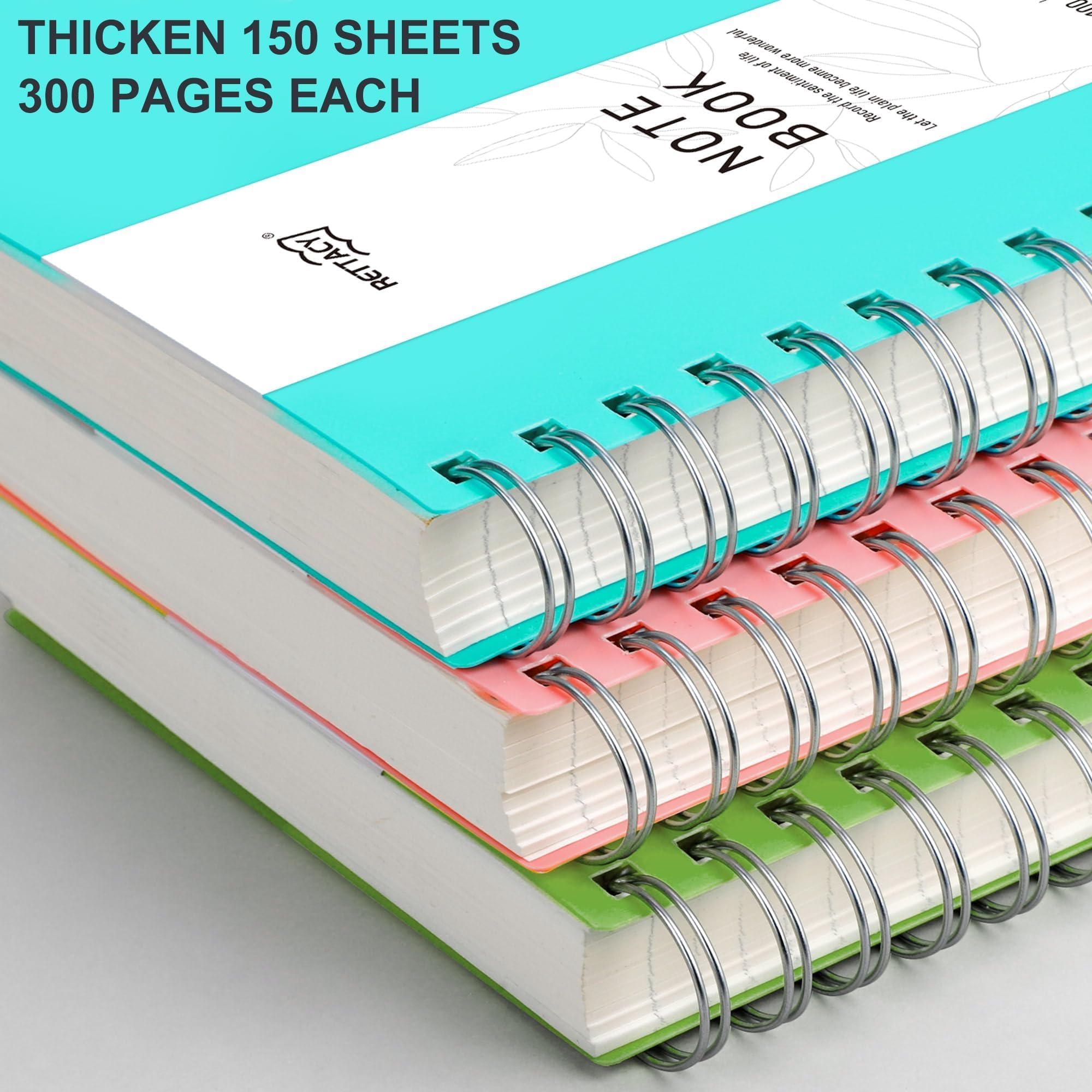RETTACY B5 Dotted Notebook, Bullet Dot Grid Journal, Wirebound Spiral Notebooks 300Pages /150 Sheets for Writing,100gsm - Image 2