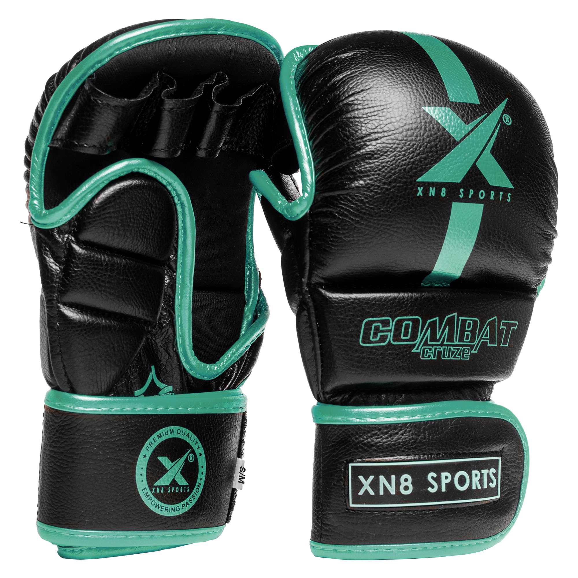 XN8 MMA Gloves for Martial Arts Training and Grappling Sparring Mitts for Kickboxing Muay Thai