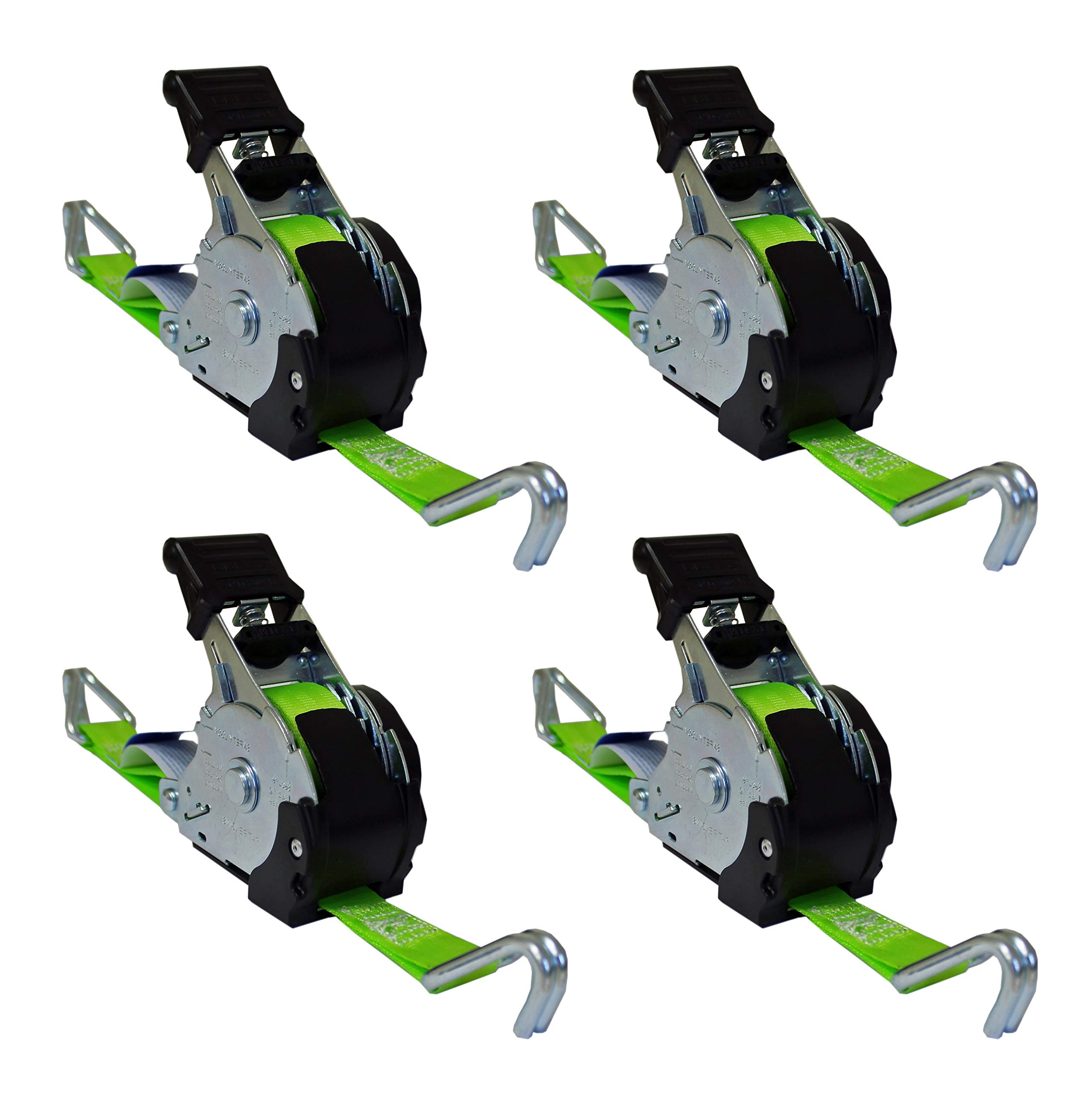 SHZ 4 x Automatik Spanngurt/Automatischer Zurrgurt Spitzhaken 3,5 m x 25mm 340daN selbstaufrollend (49)