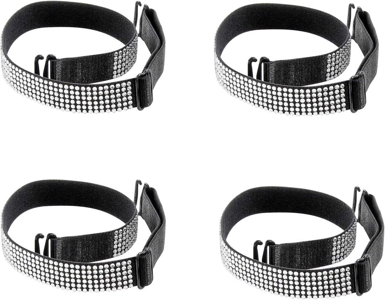 Closecret Women’s 1.5cm Width Bra Shoulder Straps With Rhinestones (Two Pairs)