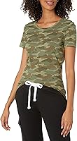 Vista 3 de Tienda Essentials - Camiseta de manga corta con cuello redondo y ajuste clásico para mujer, paquete múltiple