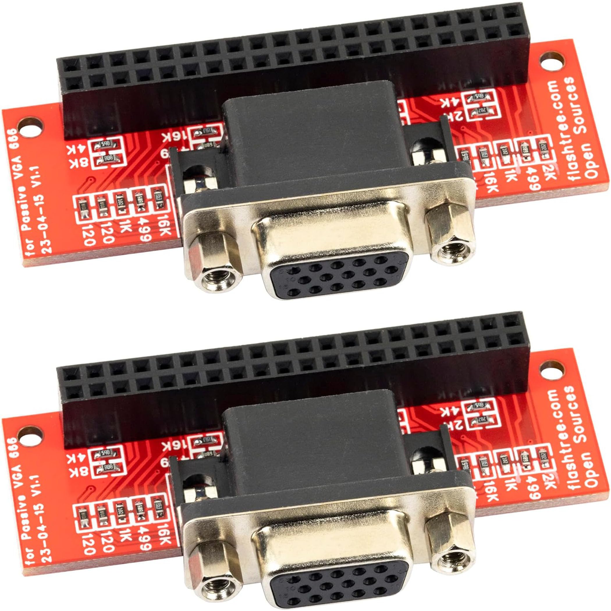 risingsaplings 2pcs for Passive VGA666 VGA 666 Breakout Board 40 Pins GPIO to VGA Compatible for Raspberry Pi 3B / 2B / B+ / A+