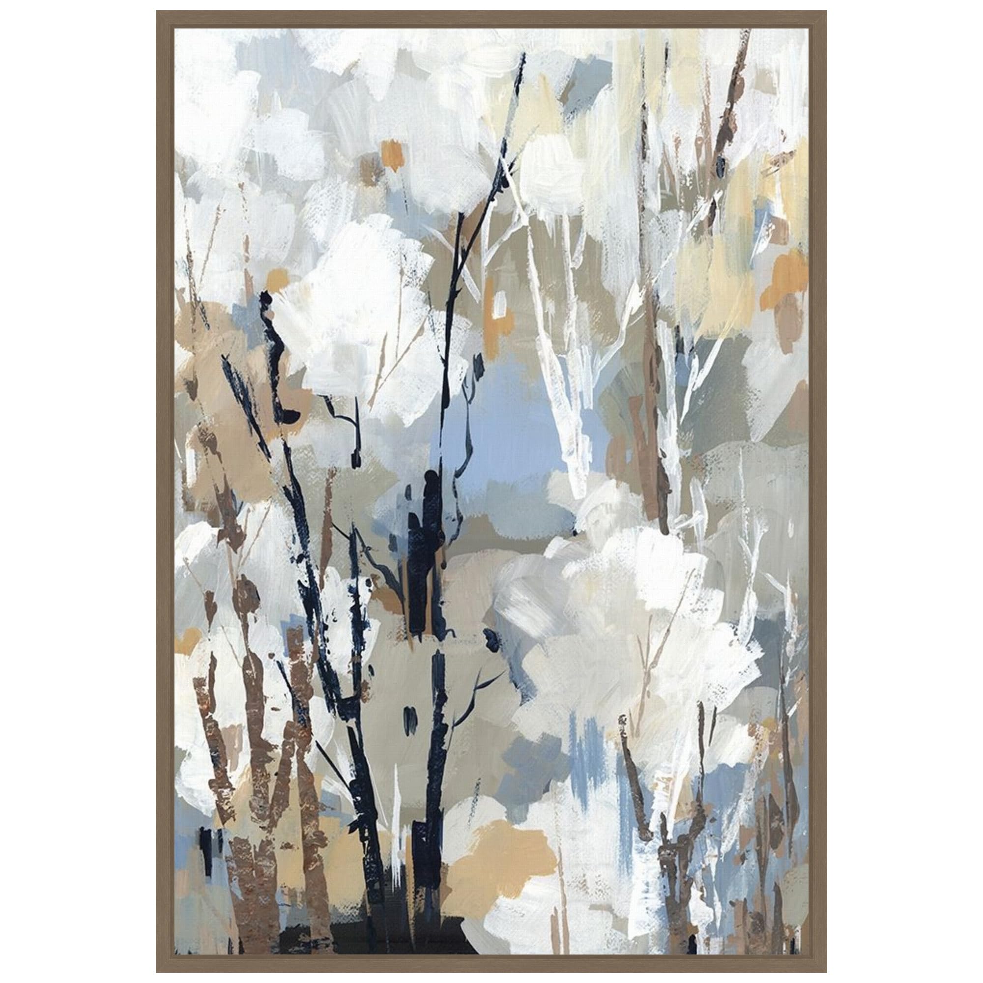 Amazon.com: Amanti Art Framed Canvas Wall Art 33x23 Silversong