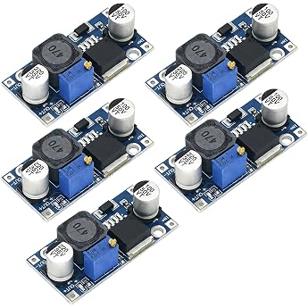 Pack of 5 XL6009 Boost Converter Module DC to DC 3.0-30V to 5-35V Output Voltage Adjustable Step Up Board for Arduino DIY Electronic Projects