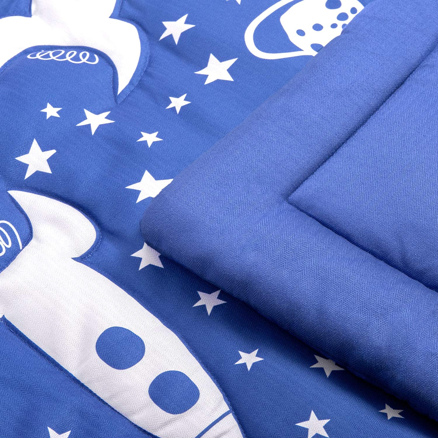 TILLYOU Quilted Down Alternative Toddler Comforter Blanket for Winter, Extra Thick Soft Microfiber Bed Quilt for Daybed Crib, Warm Nursery Blanket for Boy Girl, 39”x47”, Galaxy Space : Baby