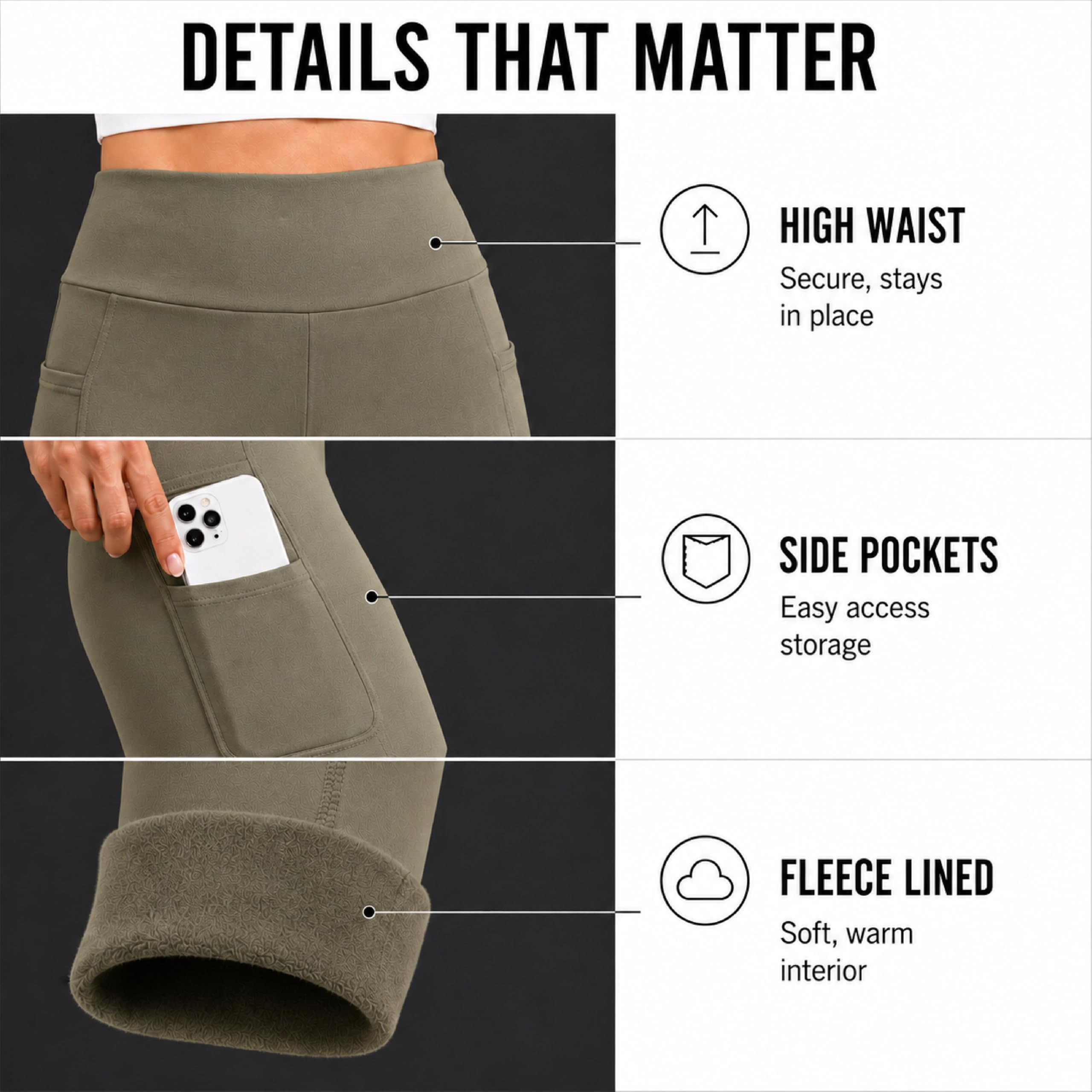 Spyder - L Polar FLC Legging, Leggings Donna