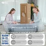 IDEA HOME 96in L-Shaped Modular Sectional Couch, Frameless Cloud Sofa, No Assembly Required, Corduroy Upholstered Living Room Sofa (Left Facing Chaise, Beige White