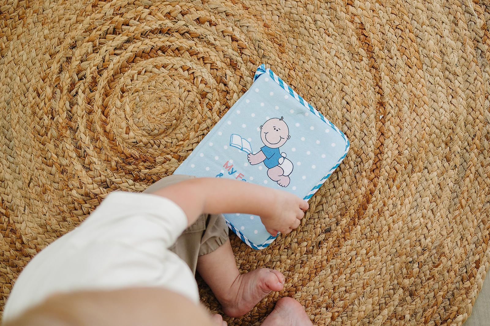 Baby Boy's First Photo Album of Family & Friends - Holds 15 Photos