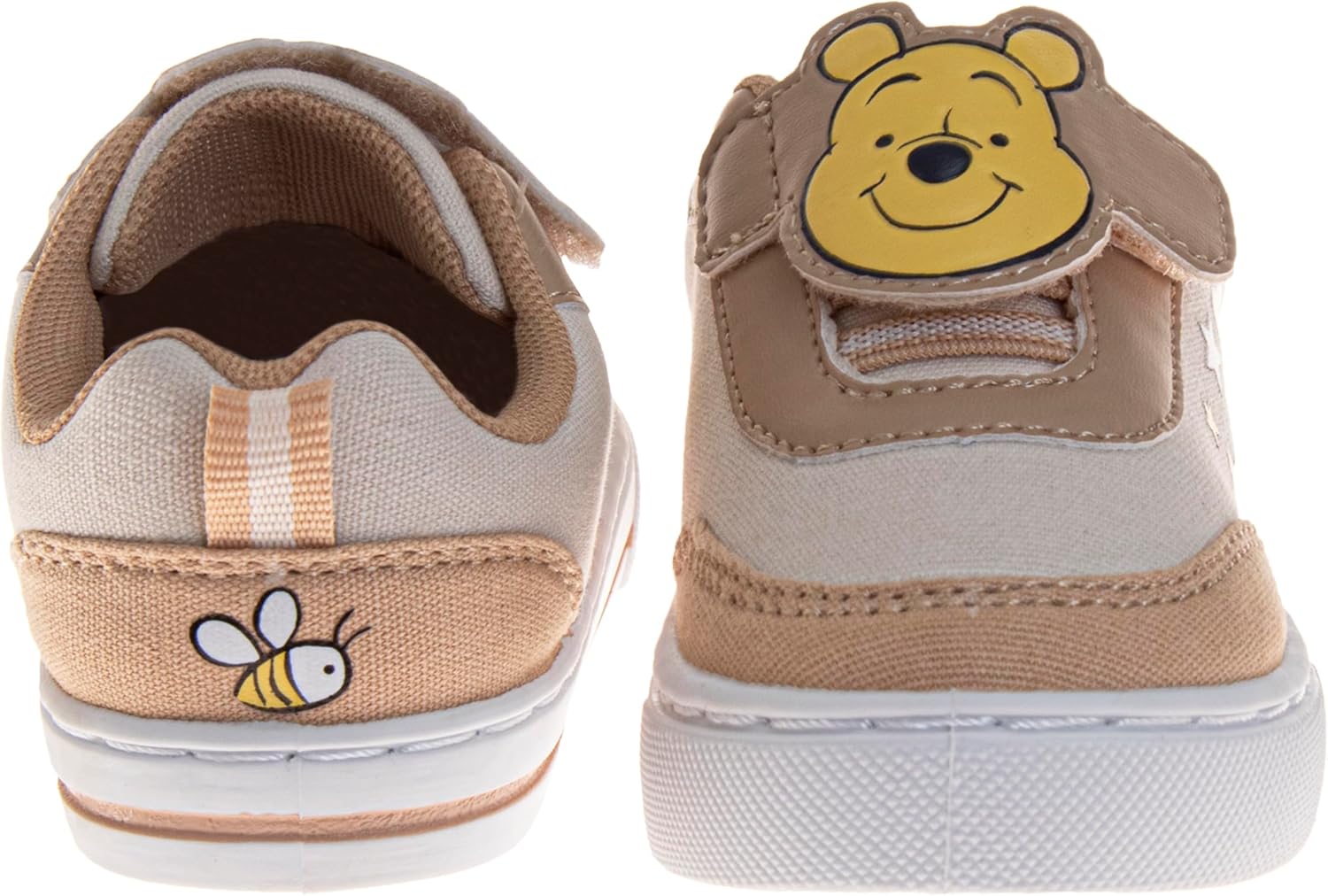 Disney Sneakers for Girls and Boys - Minnie Stitch Winnie Shoes Laceless Strap Closure Sneaker Kids Shoe (Sizes: 3-4 Infants 5-10 Toddlers)