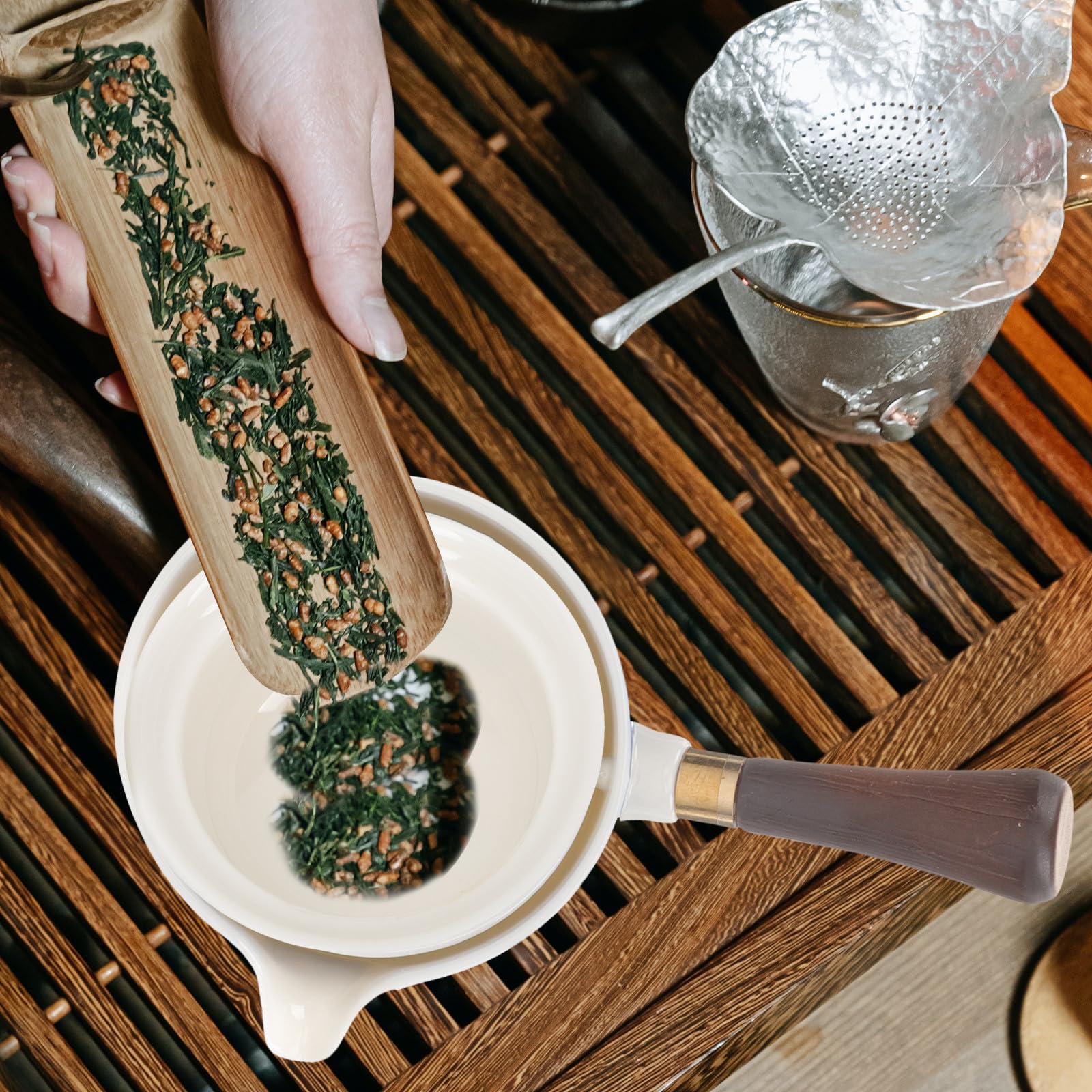 Juego de Té Chino de Cerámica Estilo Chino Tetera y 4 Tazas Fácil de Limpiar y Verter Adecuado para Aficionados al Té en Casa