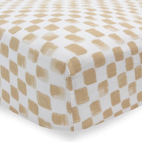 Miniatura 8 de Little Unicorn Tropical Leaf Sábana bajera para cuna  100% muselina de algodón  Súper suave  Tamaño para cuna estándar de bebé y colchón infantil