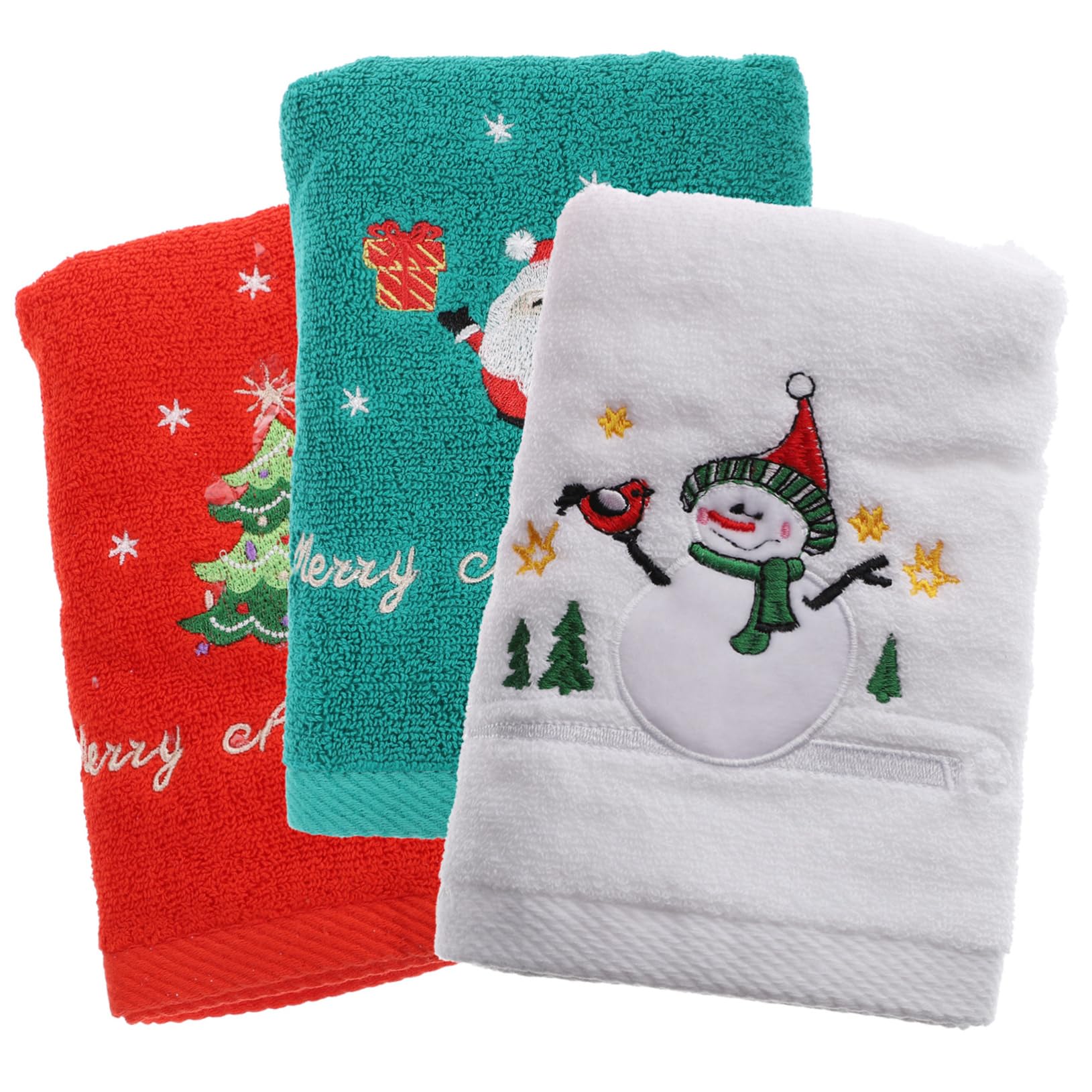 Serviettes de coton absorbantes anti-humidité pour les mains sensibles avec motifs déco