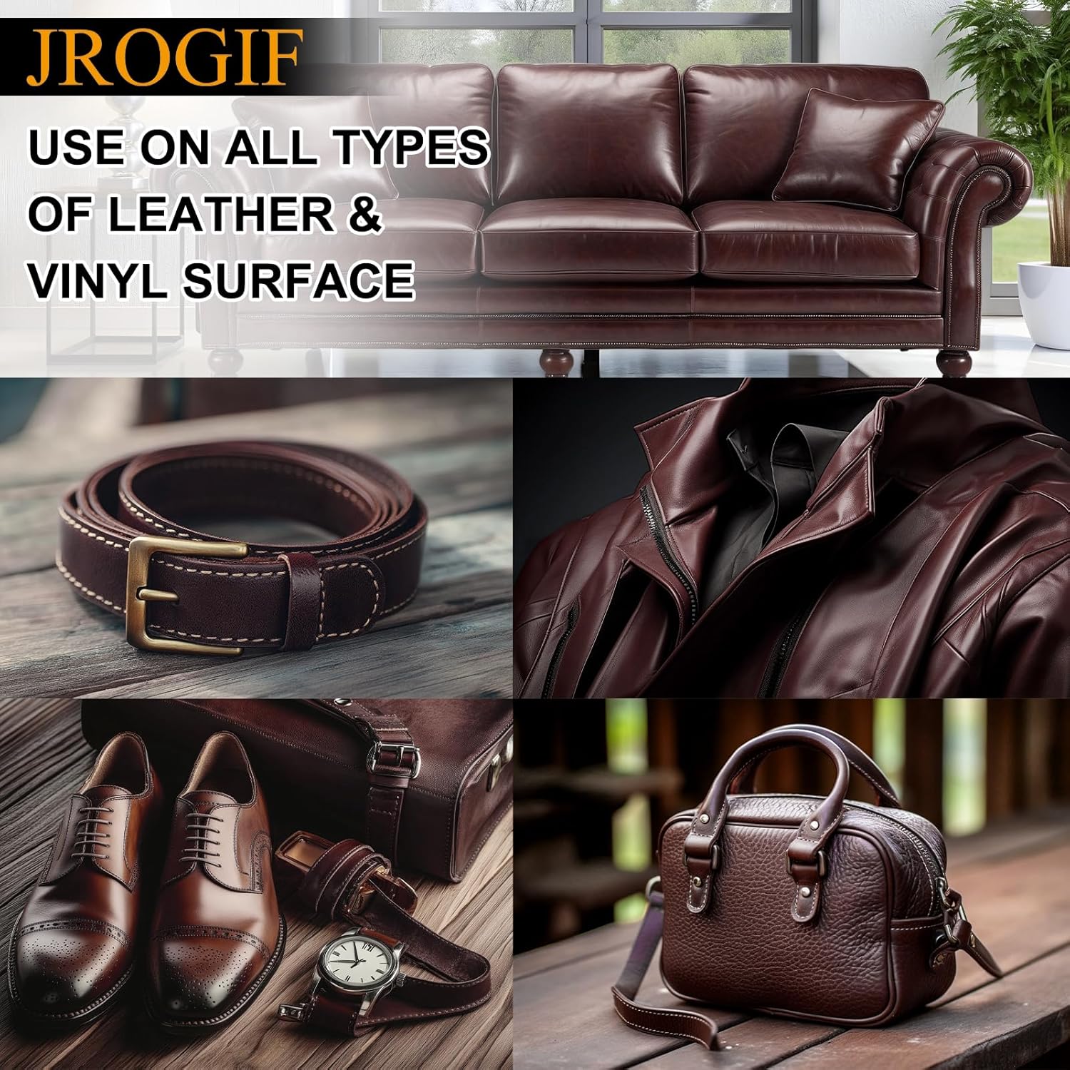 Leather Recoloring Balm, Leather Repair Kit for Furniture, Leather Dye, Leather Color Restorer for Couches, Leather Scratch Remover, Leather Paint for Furniture (Dark Brown) - Image 3