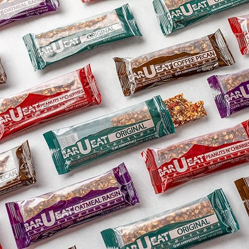 Miniatura 3 de BAR-U-EAT Barras de granola (Try Em' All, 12) Limpias, Sostenibles, Energéticas, Sin gluten, Sin Soja, Sin Lácteos - Sin Aceite - Sin Conservantes -