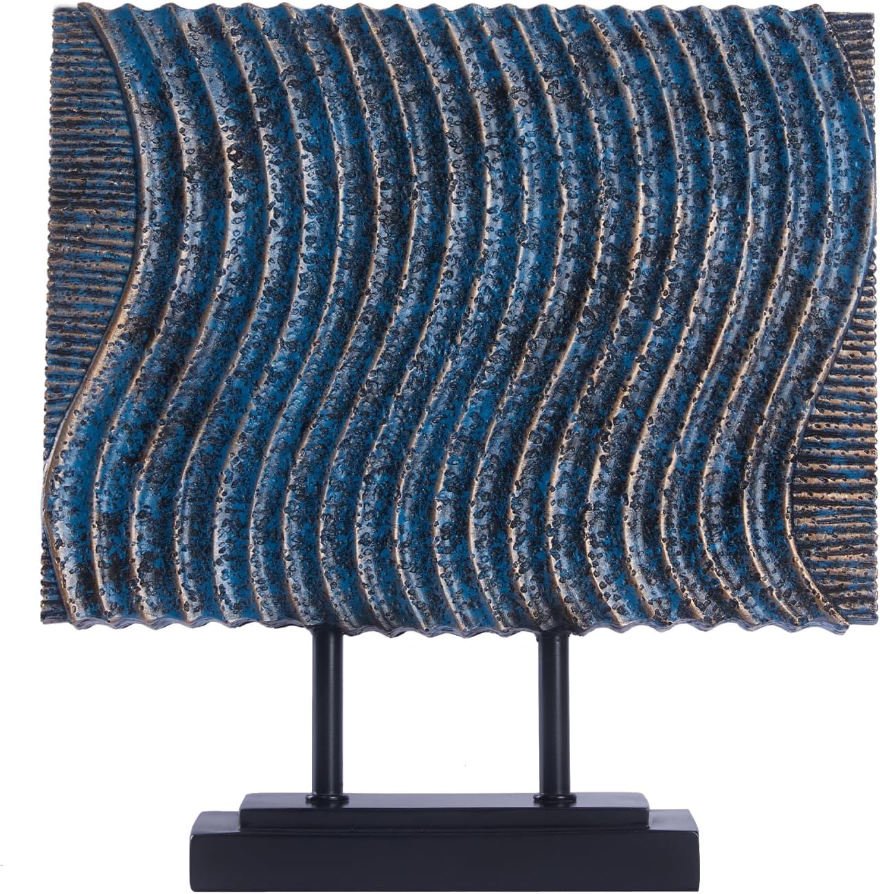 CECEQU Modern Sail Statues | Abstract Decorative Sculptures, Decor Items for Home Decor Accents, Ideal for Office, Living Room, Entry Table, Tabletop, above Cabinet Decorations (Blue Horizontal Bar)