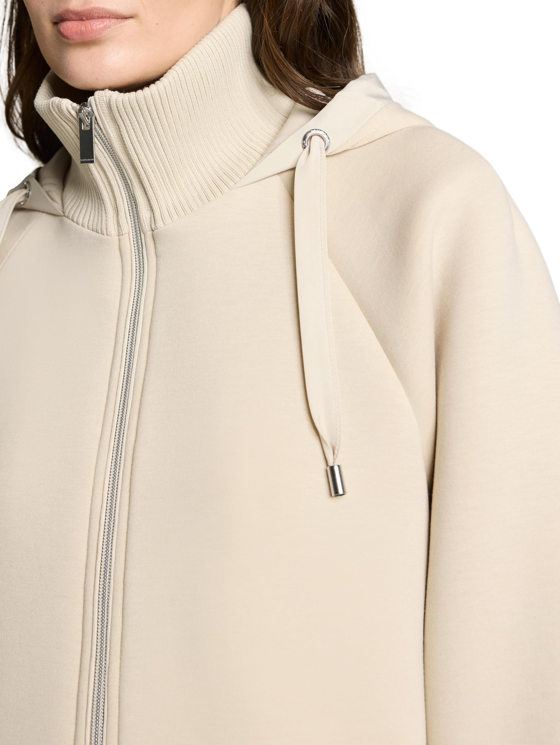 TOM TAILOR Damen Cape Jacke mit Stehkragen und Kapuze