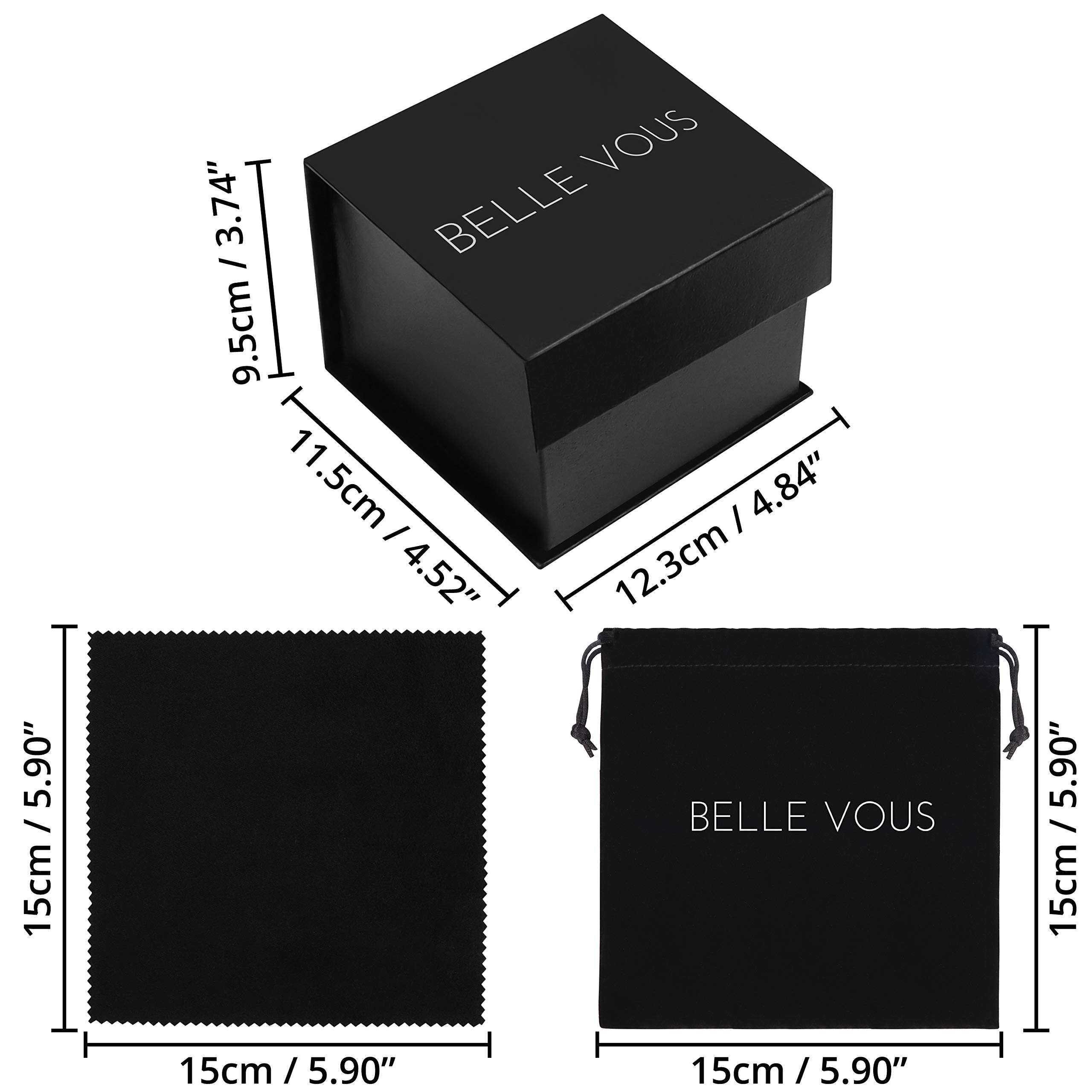 BELLE VOUS K9 - Prisma piramidale in cristallo, 8 x 8 x 9,7 cm, con custodia in velluto, panno in microfibra e confezione regalo, lenti per arcobaleni a spettro luminoso