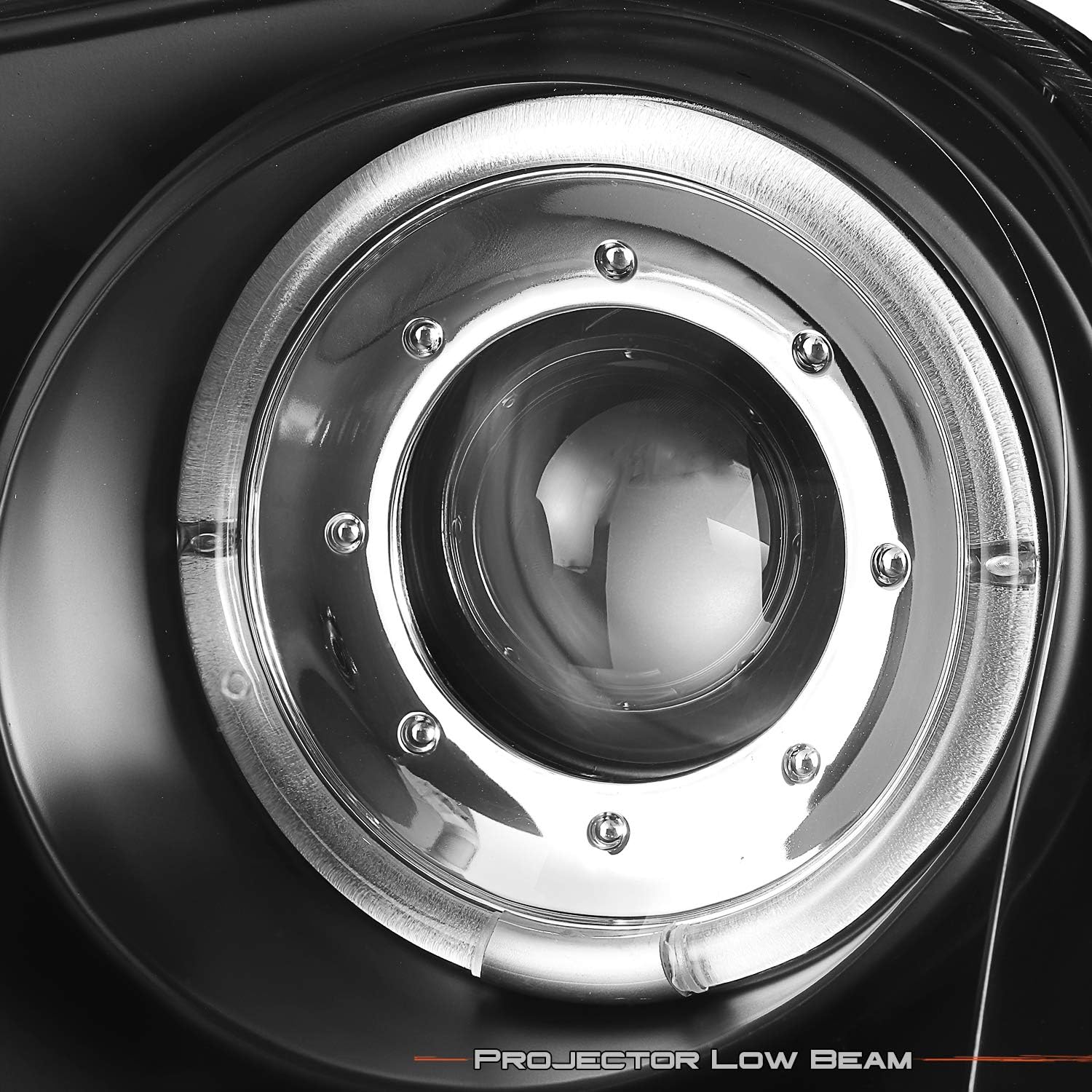 AKKON - For VW Rabbit GTI Jetta R32 Black Bezel DRL LED Strip Halogen Type Projector Headlights