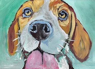 Beagle Pop Art, Dog Wall Art Print, Colorful Beagle Art, Beagle owner Gift, Beagle Dog Art, Dog Wall Art Print, Colorful Beagle Dog Painting Decor