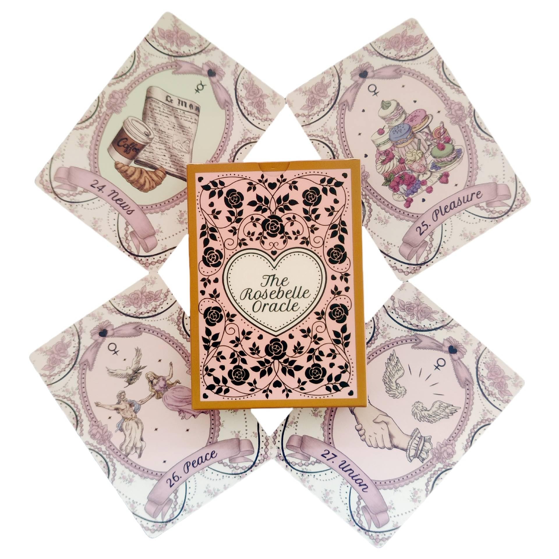 Cartes Oracle Rosebelle 10.2x7.2Cm A 65 cartes Version anglaise Oracle Deck Divination fête bureau jouet divertissement  26