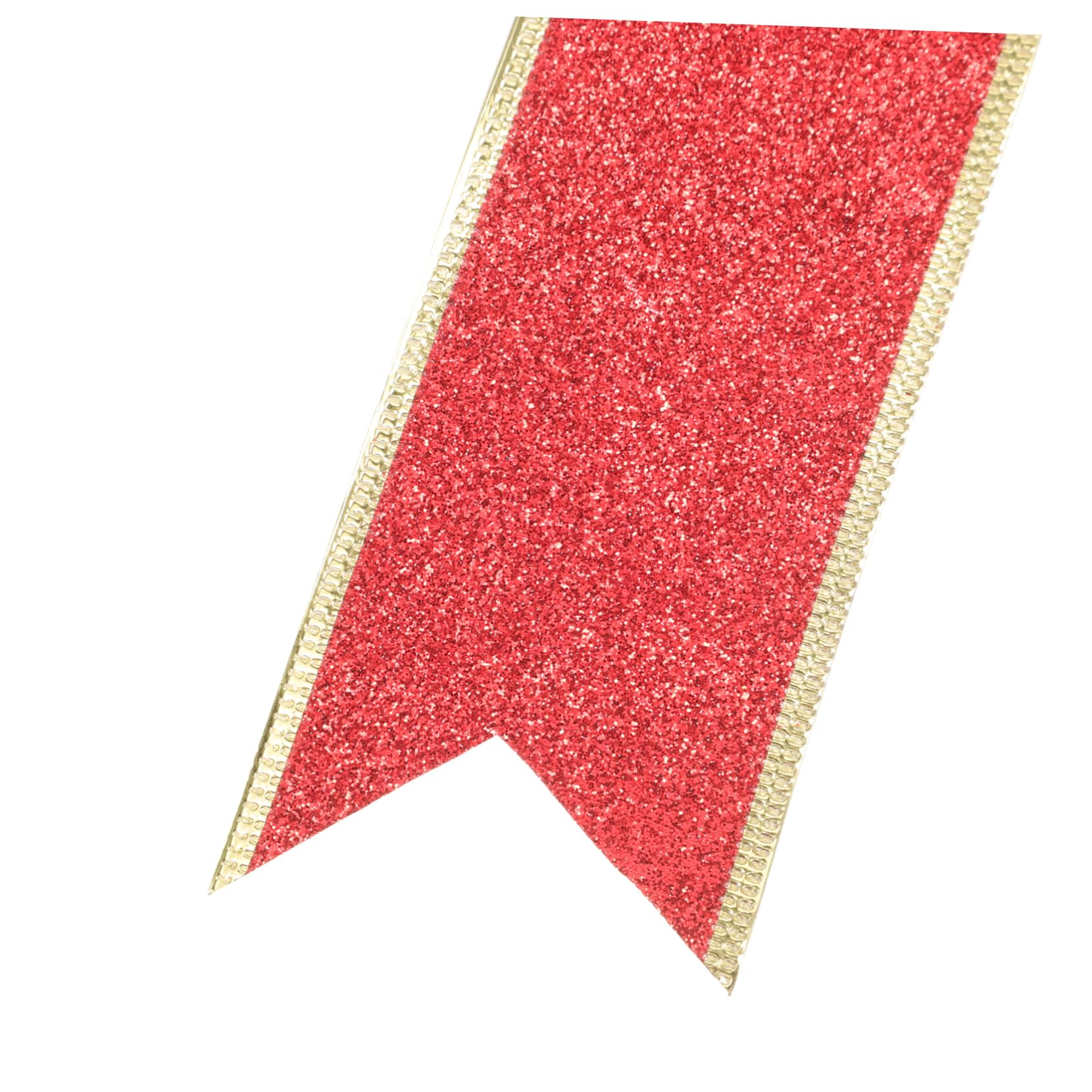 KOMBIUDA 25piezas Lazo De Tela para Decoración Navideña Adornos De Árbol De Navidad Rojo Decoración De