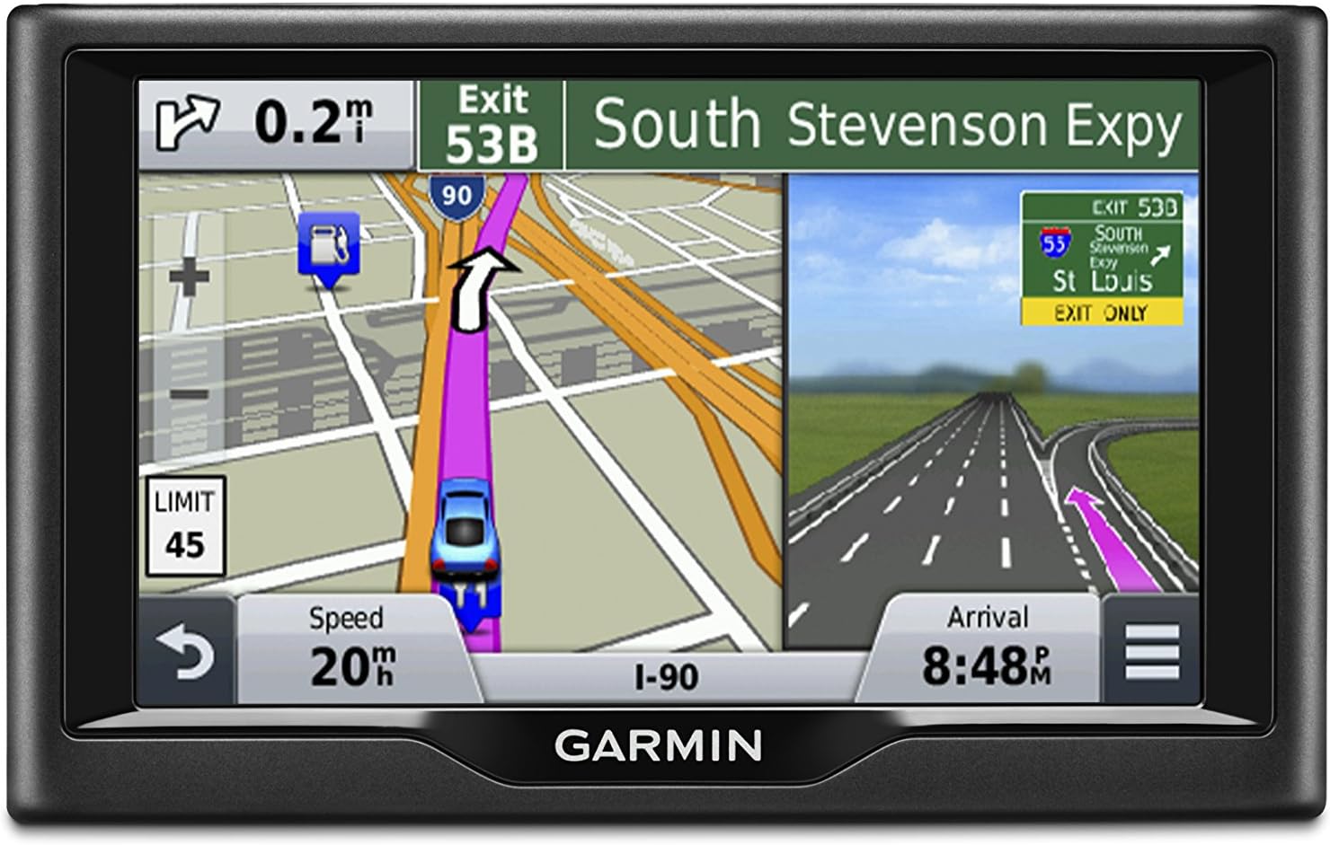 Garmin 010-N1400-05 nuvi 58LMT factory refurbished unit, 5 inches