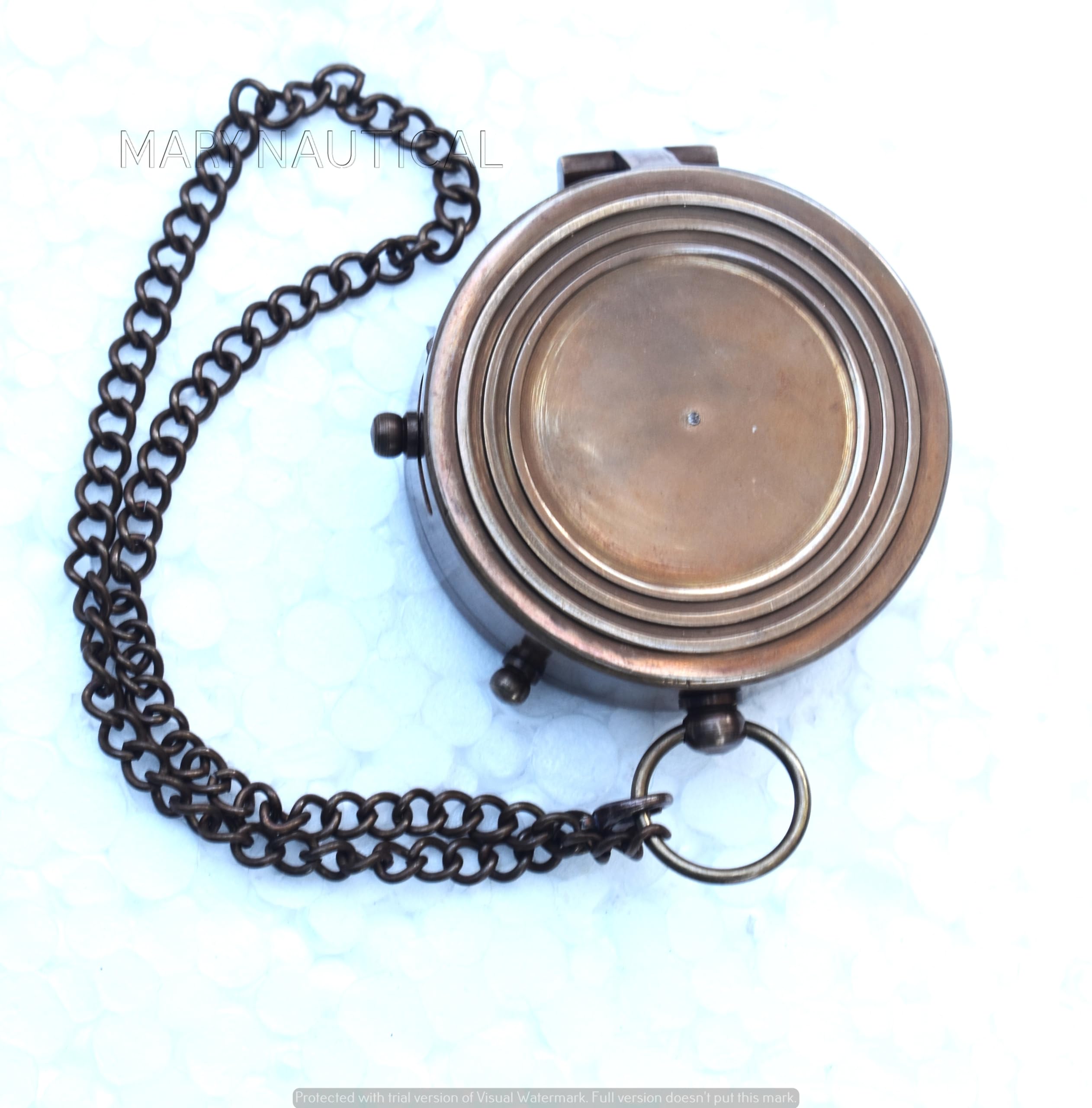 MARY NAUTICAL- Brass Compass Be Strong and Courageous.Joshua 1:9