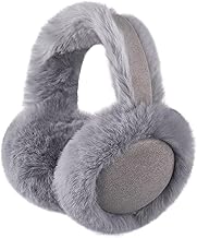 Wool Earmuffs for Women, Fluffy Winter Earmuffs, Warm and Foldable