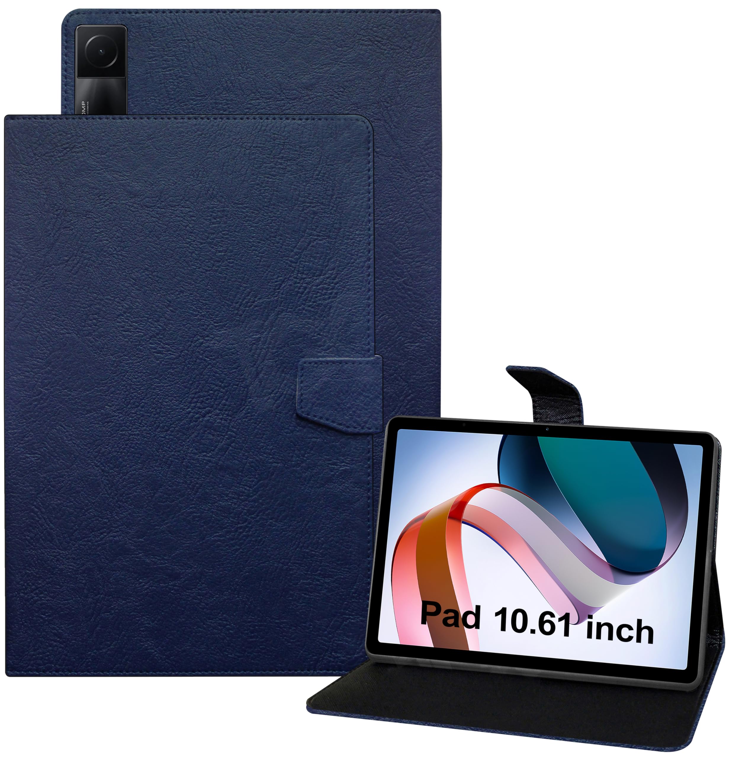 TGK Plain Design Leather Protective Cover with Viewing Stand Back Flip Stand Case Cover for Redmi Pad 10.61 inch Tablet with Precise Cutouts (Blue) (B0BJF51GM1) Amazon Price History, Amazon Price Tracker