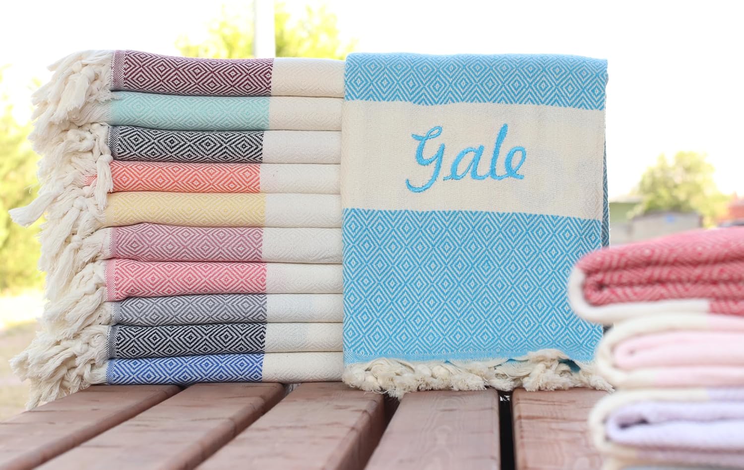 Set of 6, 40x70 Personalized Beach Towel, Bachelorette Party Favor, Bridal Party, Personalized Gifts, Gift for Her, Girls Trip, Beach Blanket, Custom Towel