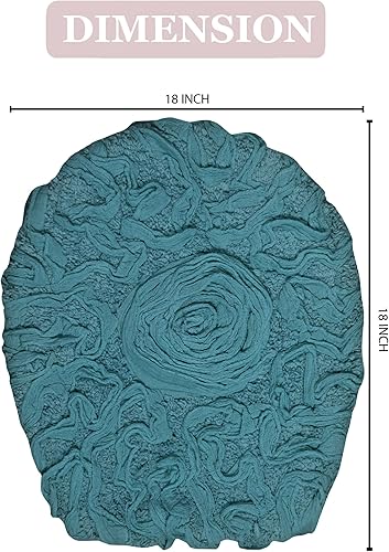 Miniatura 3 de Home Weavers Bell Flower Collection - Tapetes de baño capitoné 100 % algodón, extrasuaves y absorbentes, antideslizantes, lavables a máquina, para