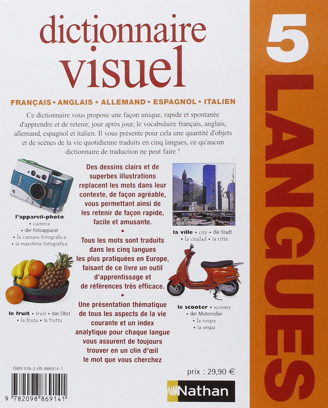 Dictionnaire visuel : 5 langues anglais, français, allemand, espagnol, italien