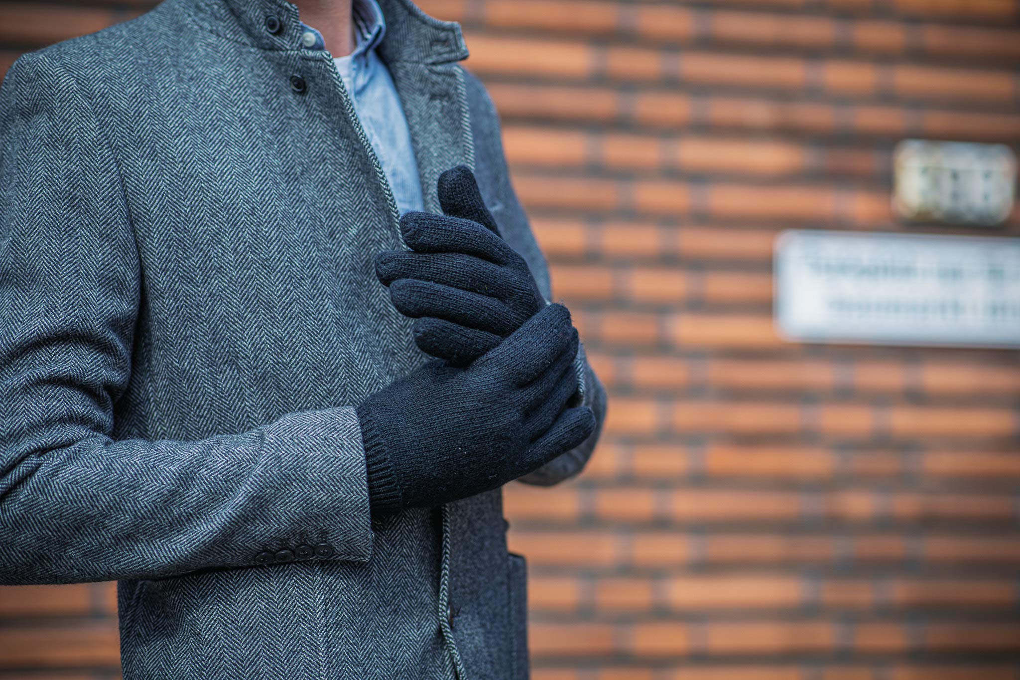 EEM guanti da uomo in maglia, morbida lana, fodera termica Thinsulate