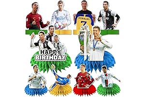 Ronaldo Party Centerpiece Honeycomb Decorations for Soccer Themed Birthday