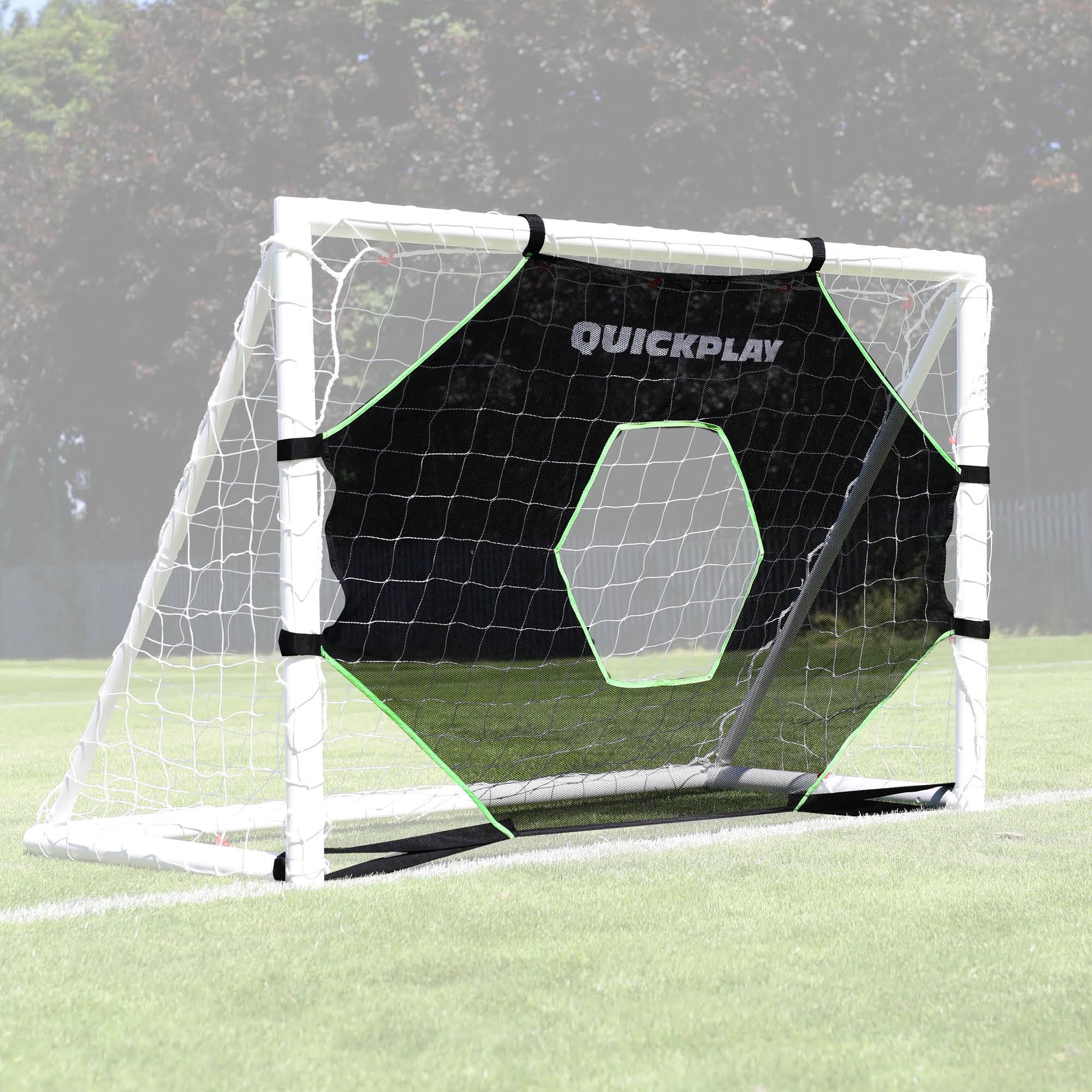 QUICKPLAY Target Net Lite with 5 Target Zones | Practice Shooting and Passing Accuracy | Soccer Goal Frame not Included